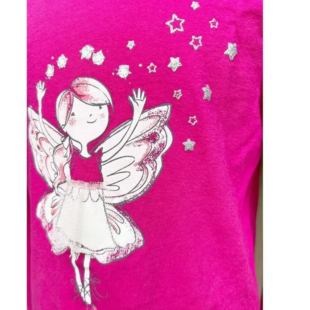 Children’s Place Girls Toddler Kids Long Sleeve Elbow Patch Fairy Shirt. 4. 4T.
